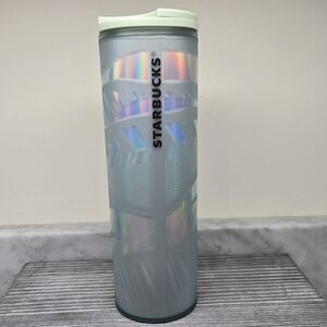 2021 Starbucks Tumbler‎ 16oz Mint Frosted Ribbon Tumbler Grande Size Hot or Cold